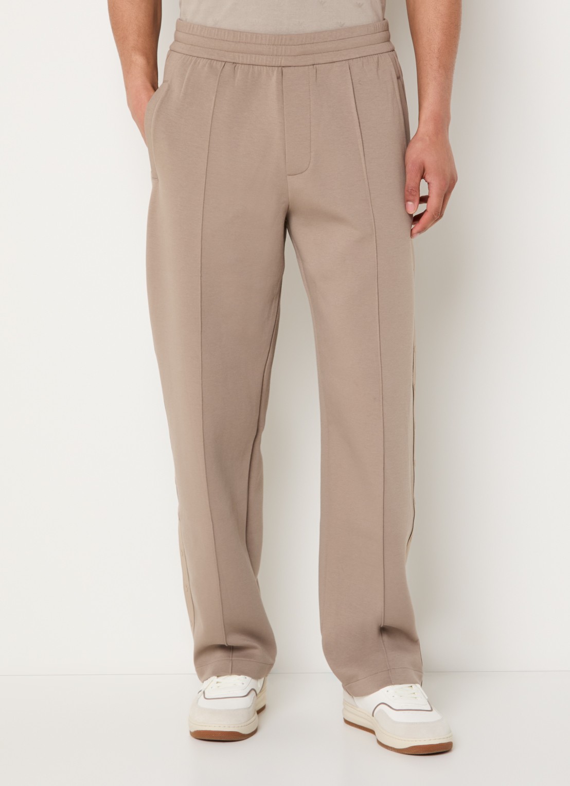 Armani Straight fit joggingbroek met steekzakken - detail 2 khaki