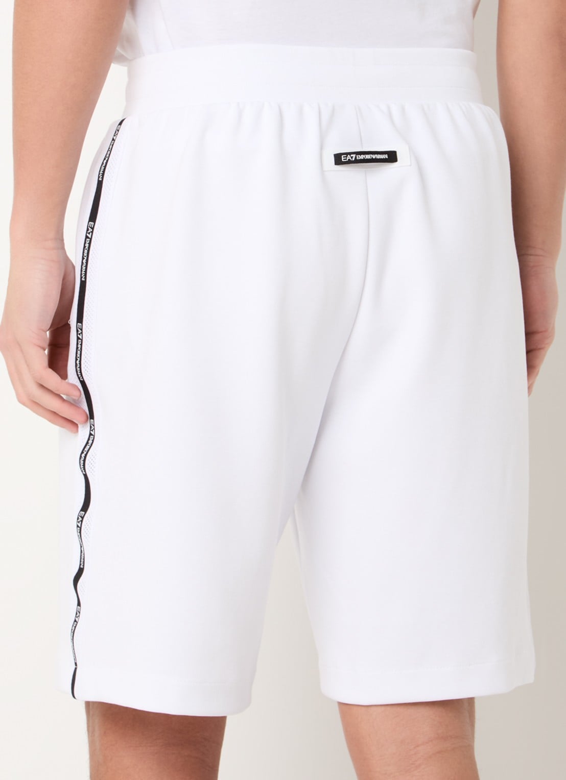 Armani Straight fit korte broek met logo - achterkant 4 wit
