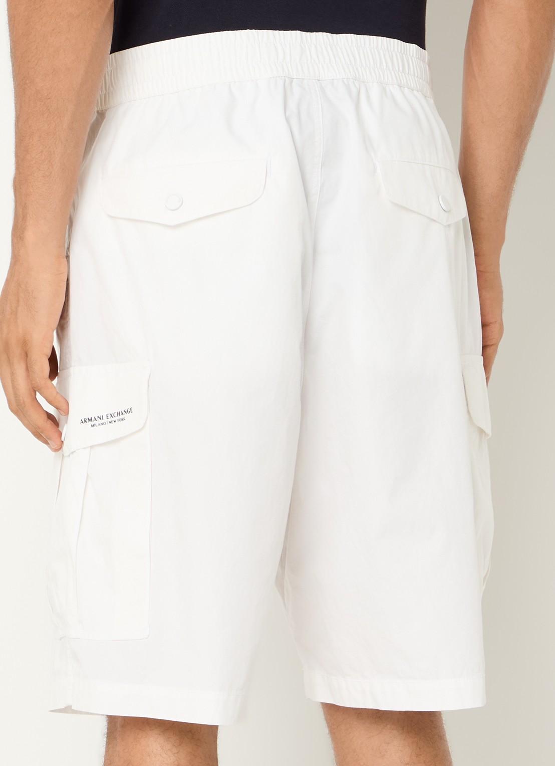 Armani Straight fit korte broek met steekzakken - achterkant 4 wit