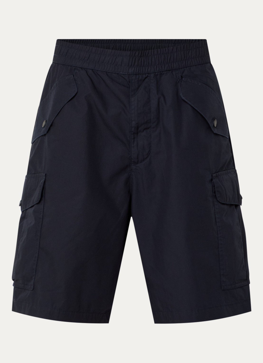 Armani Straight fit korte broek met steekzakken - voorkant 3 donkerblauw