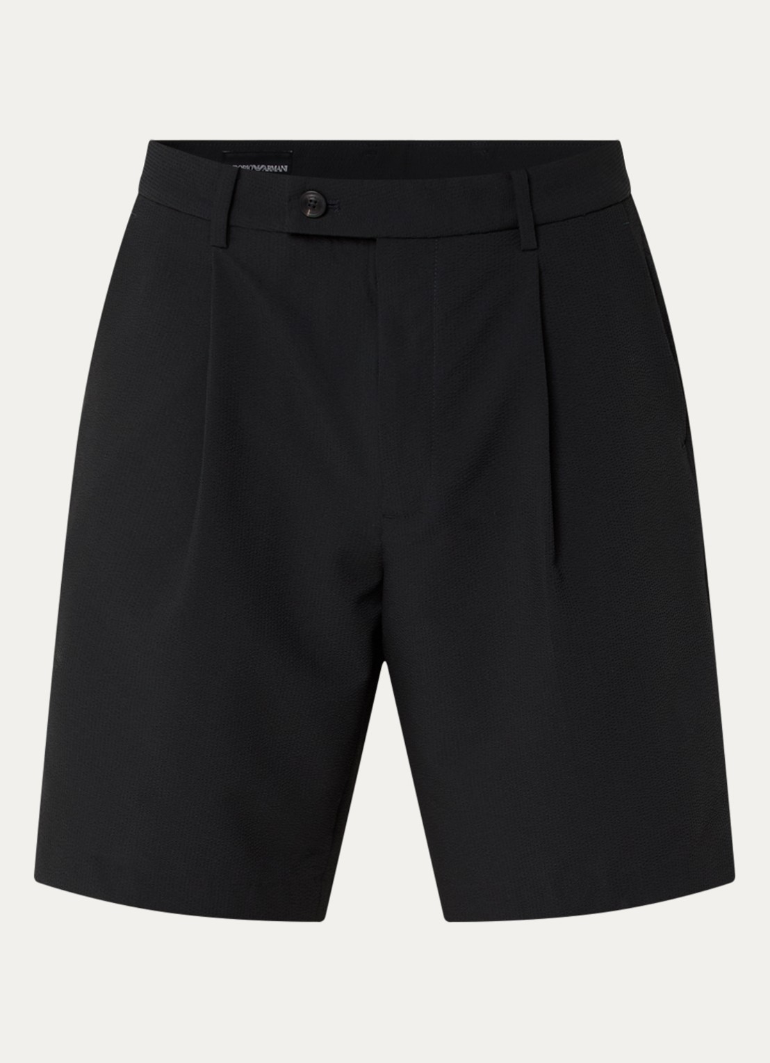 Armani Straight fit korte broek met steekzakken - voorkant 3 donkerblauw