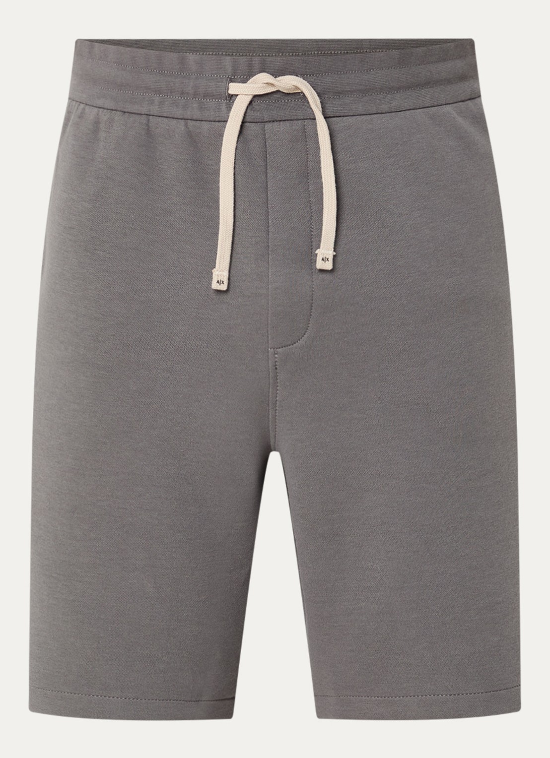 Armani Straight fit korte joggingbroek met logo - voorkant 2 grijs
