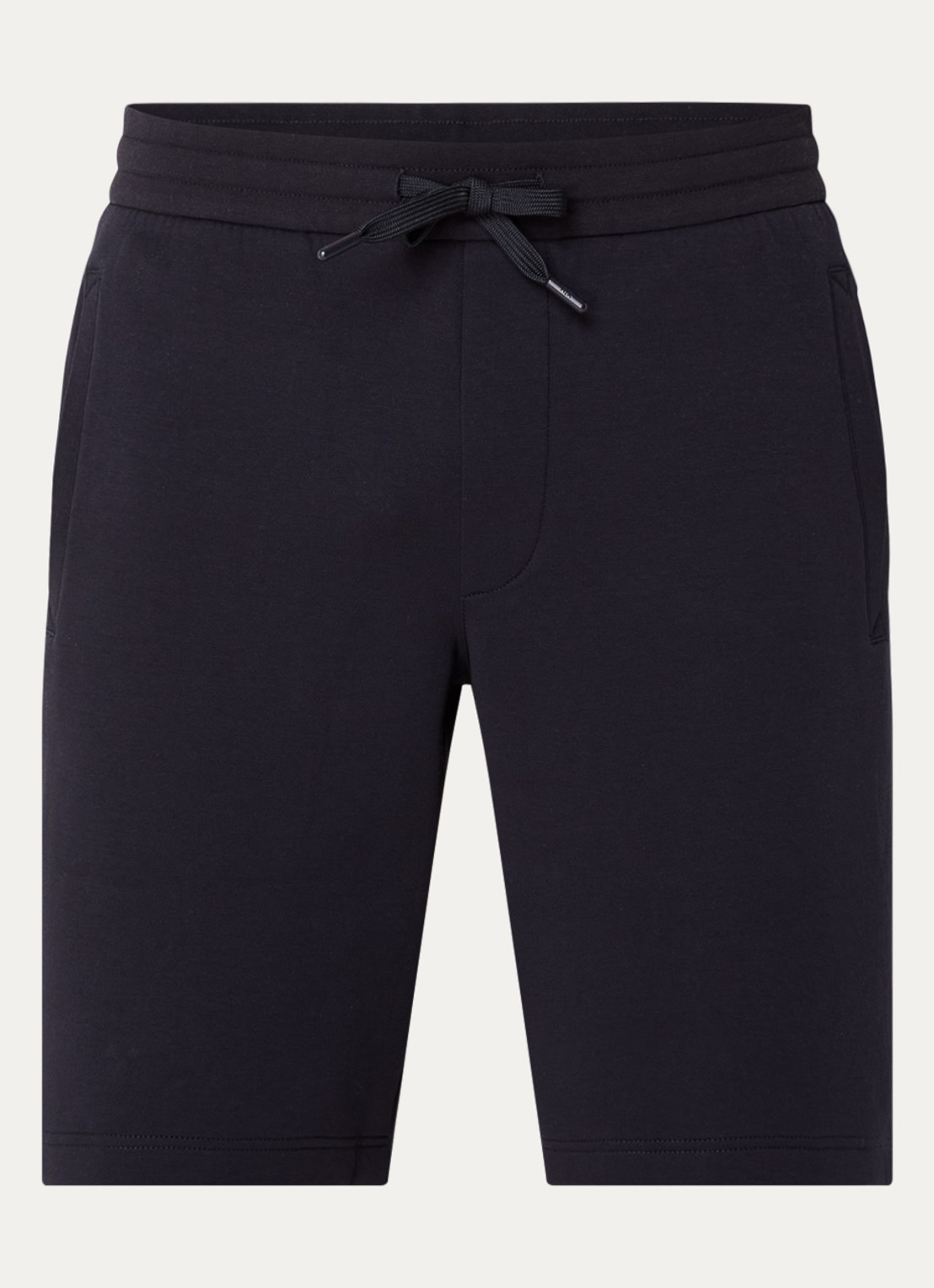 Armani Straight fit korte joggingbroek met steekzakken - voorkant 2 donkerblauw