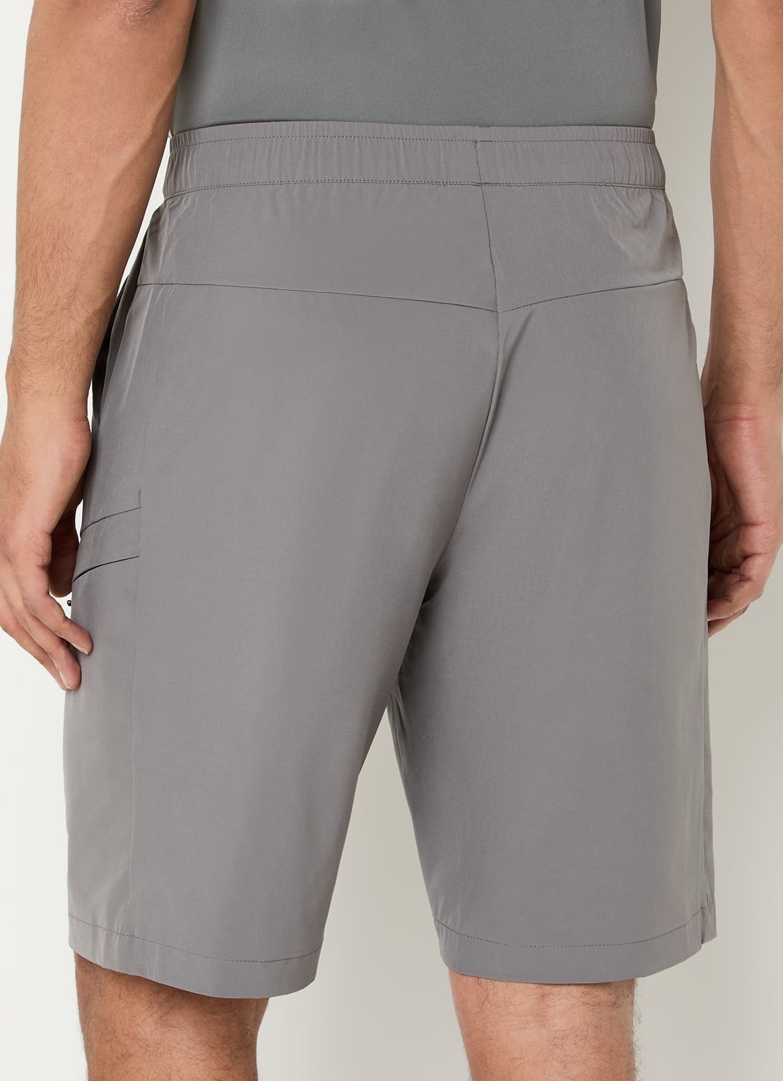 Armani Straight fit korte trainingsbroek met logo - achterkant 3 grijs