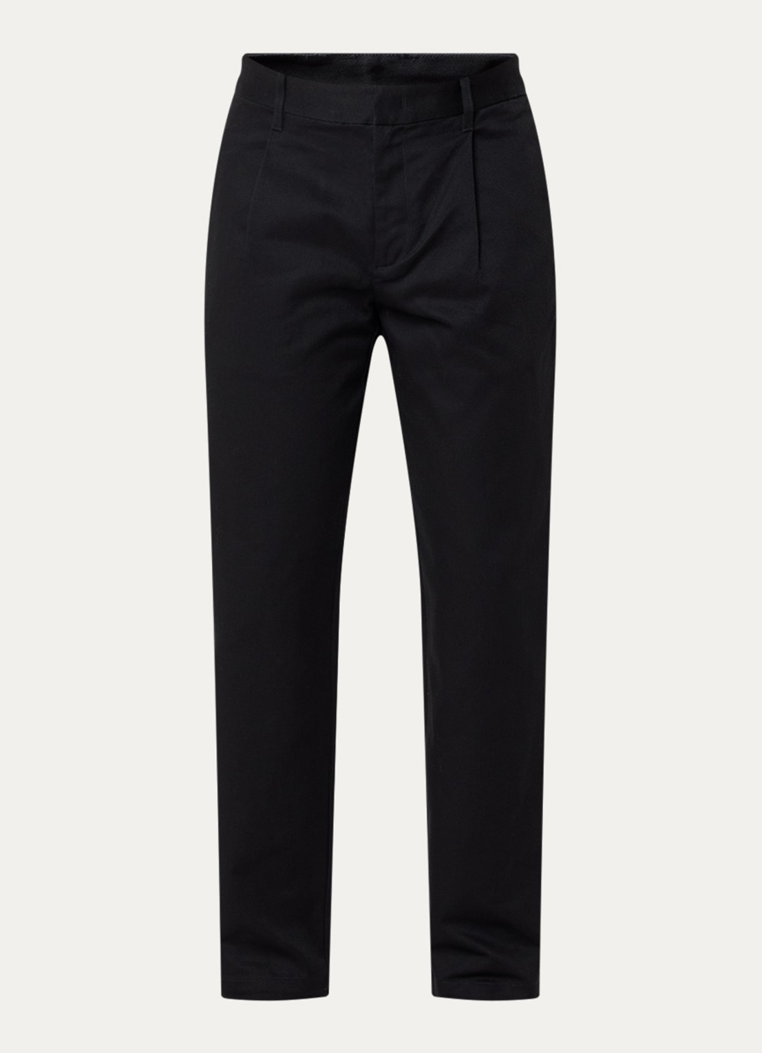 Armani Straight fit pantalon met steekzakken - voorkant zwart