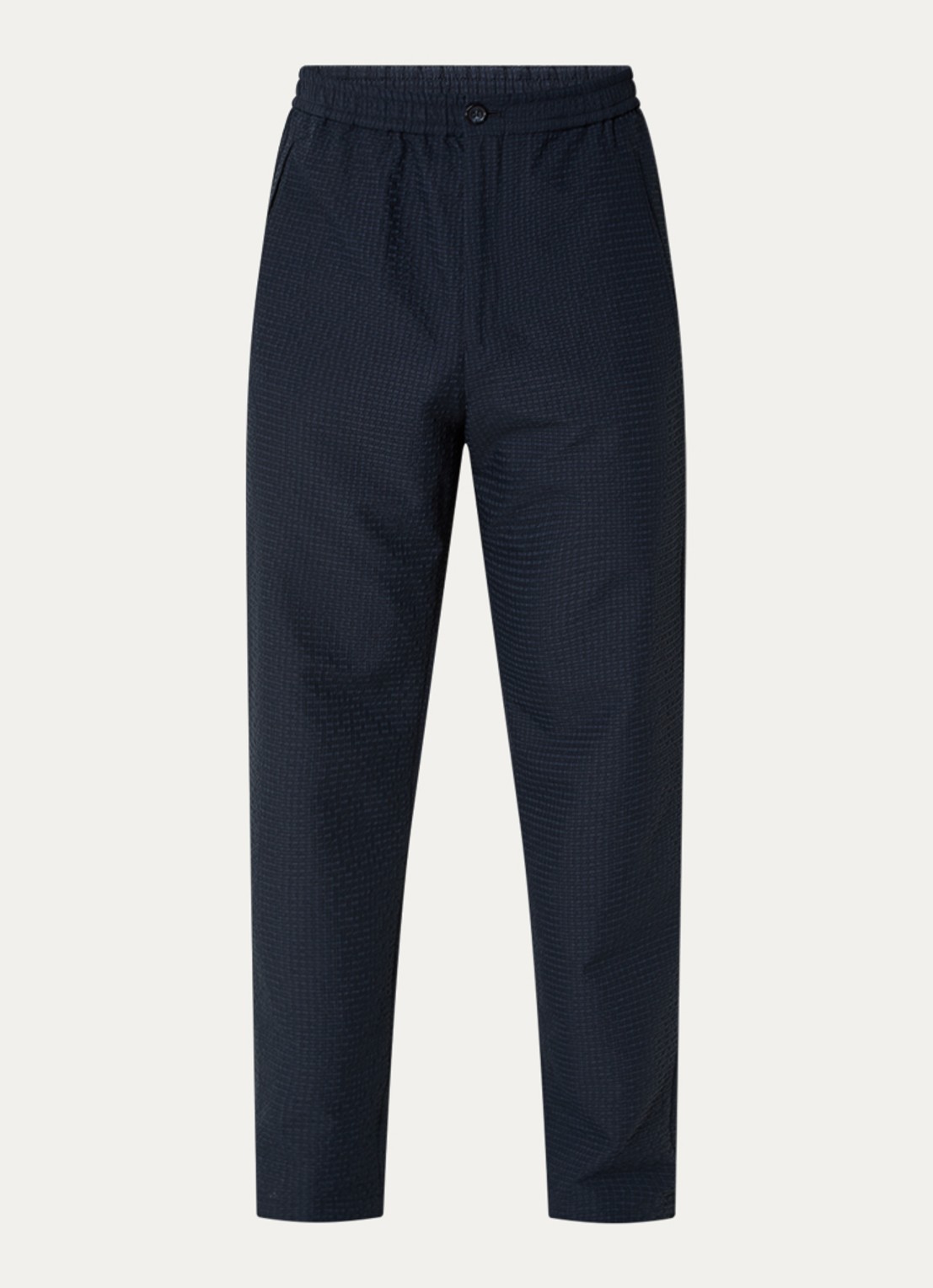 Armani Straight fit pantalon met steekzakken - voorkant 4 donkerblauw