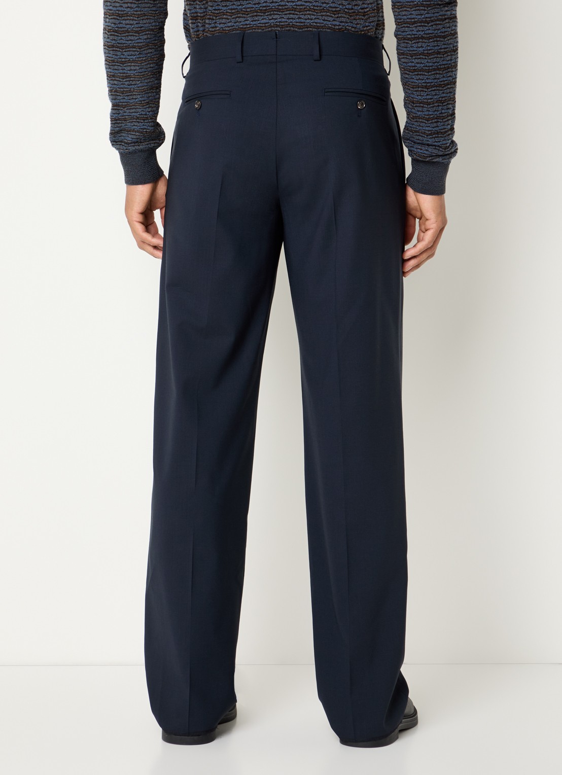 Armani Straight fit pantalon met steekzakken - achterkant 3 donkerblauw