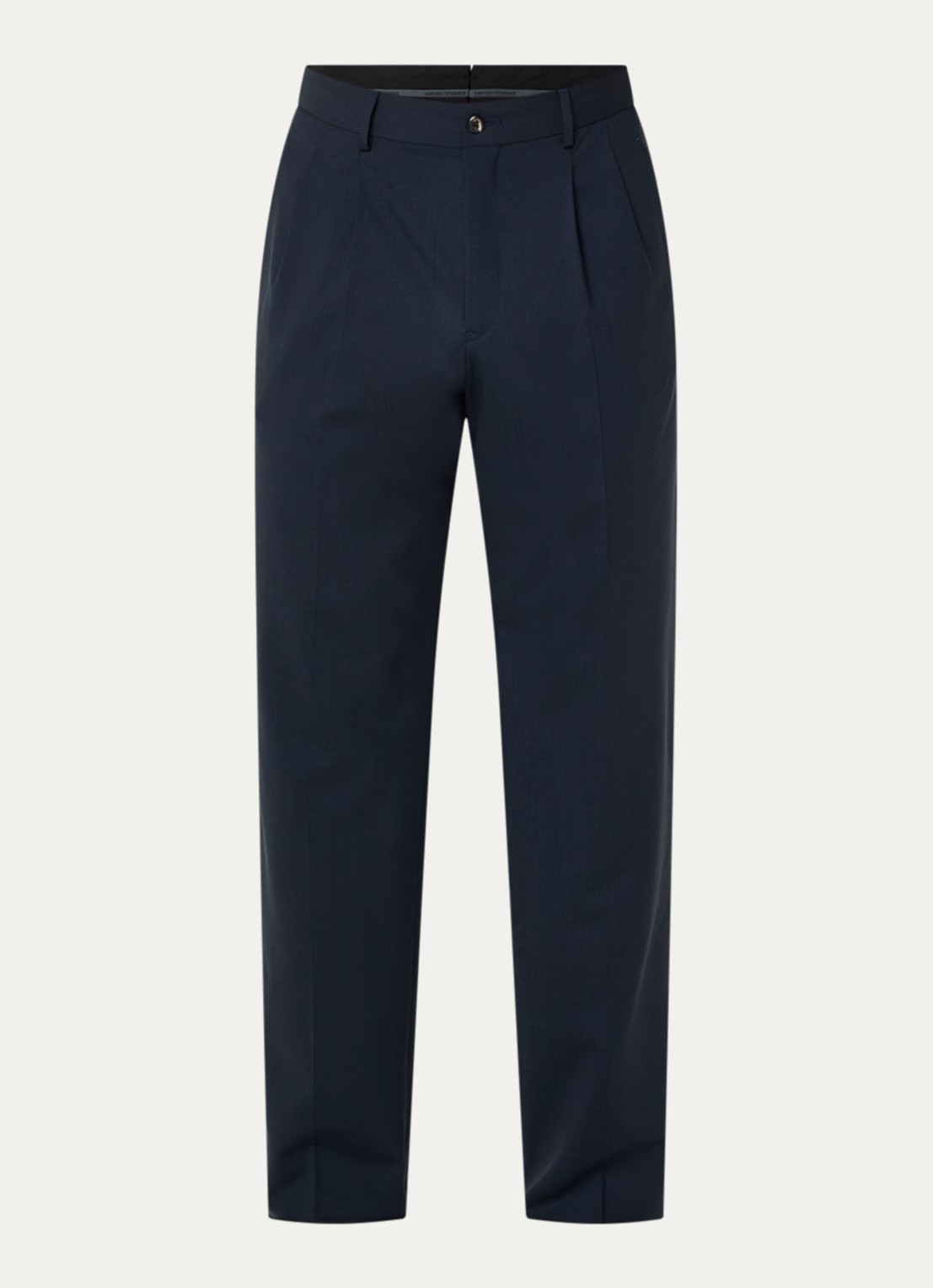 Armani Straight fit pantalon met steekzakken - voorkant 4 donkerblauw