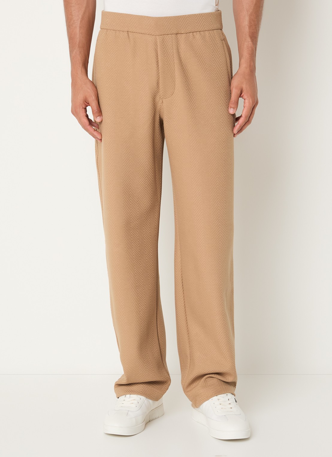 Armani Straight fit pantalon met steekzakken - detail 2 camel