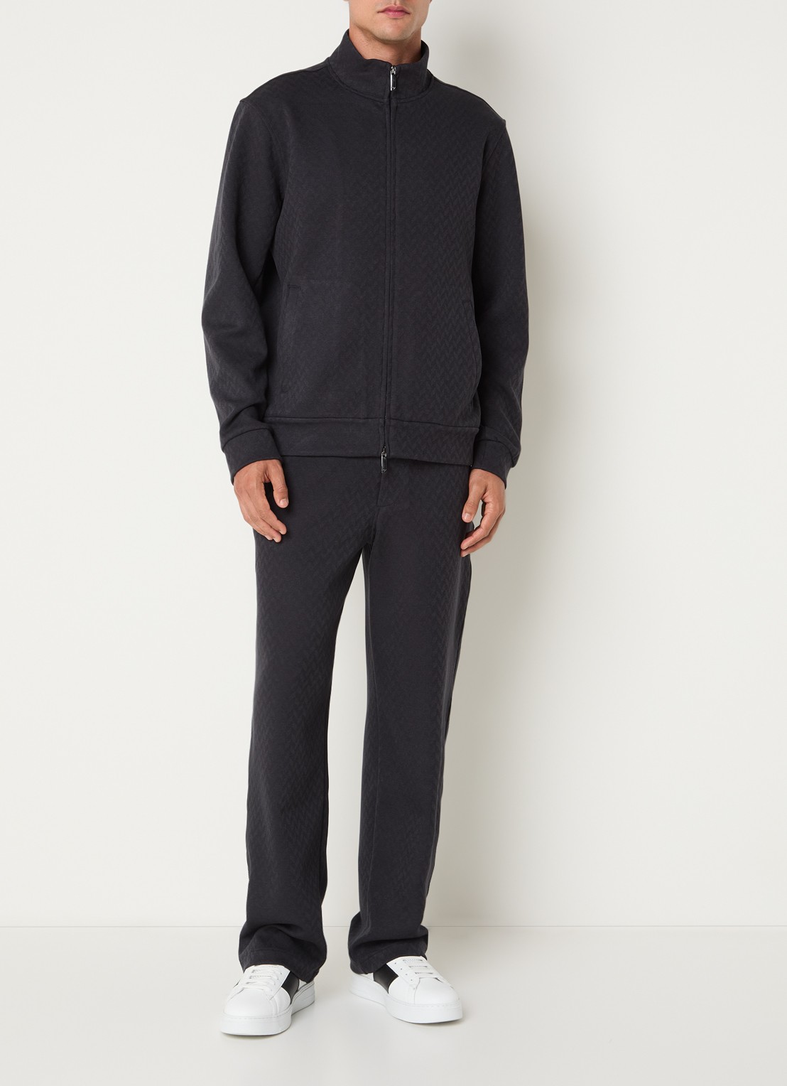 Armani Straight fit pantalon met steekzakken - voorkant 3 donkerblauw