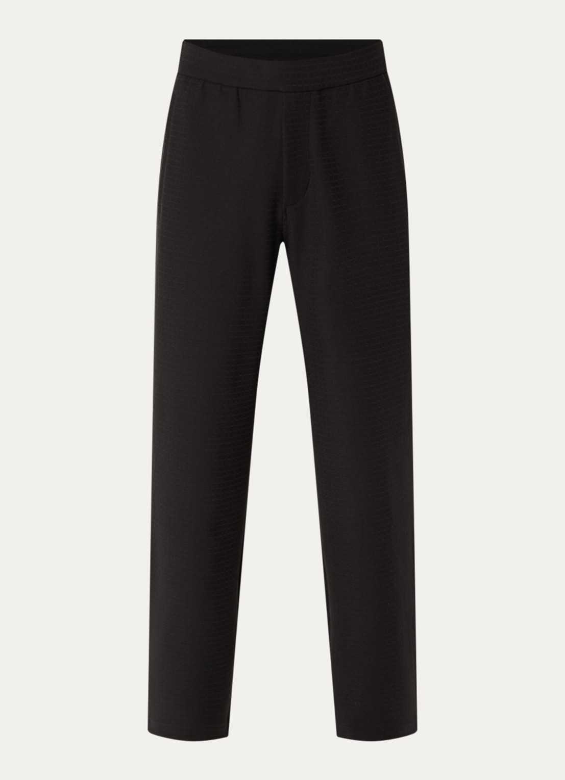 Armani Straight fit pantalon met steekzakken - voorkant zwart