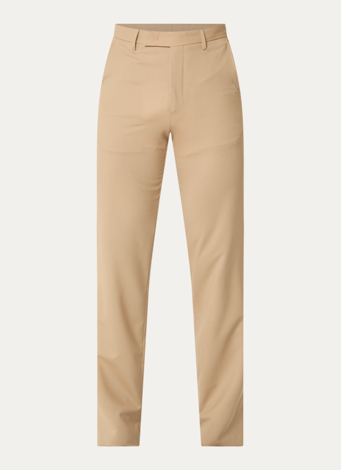 Armani Straight fit pantalon van scheerwol met steekzakken - voorkant 4 beige