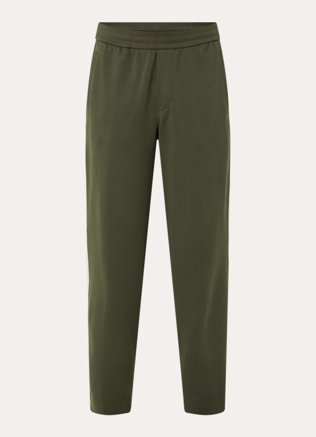 Armani Straight fit trackpants met steekzakken - voorkant 2 olijfgroen