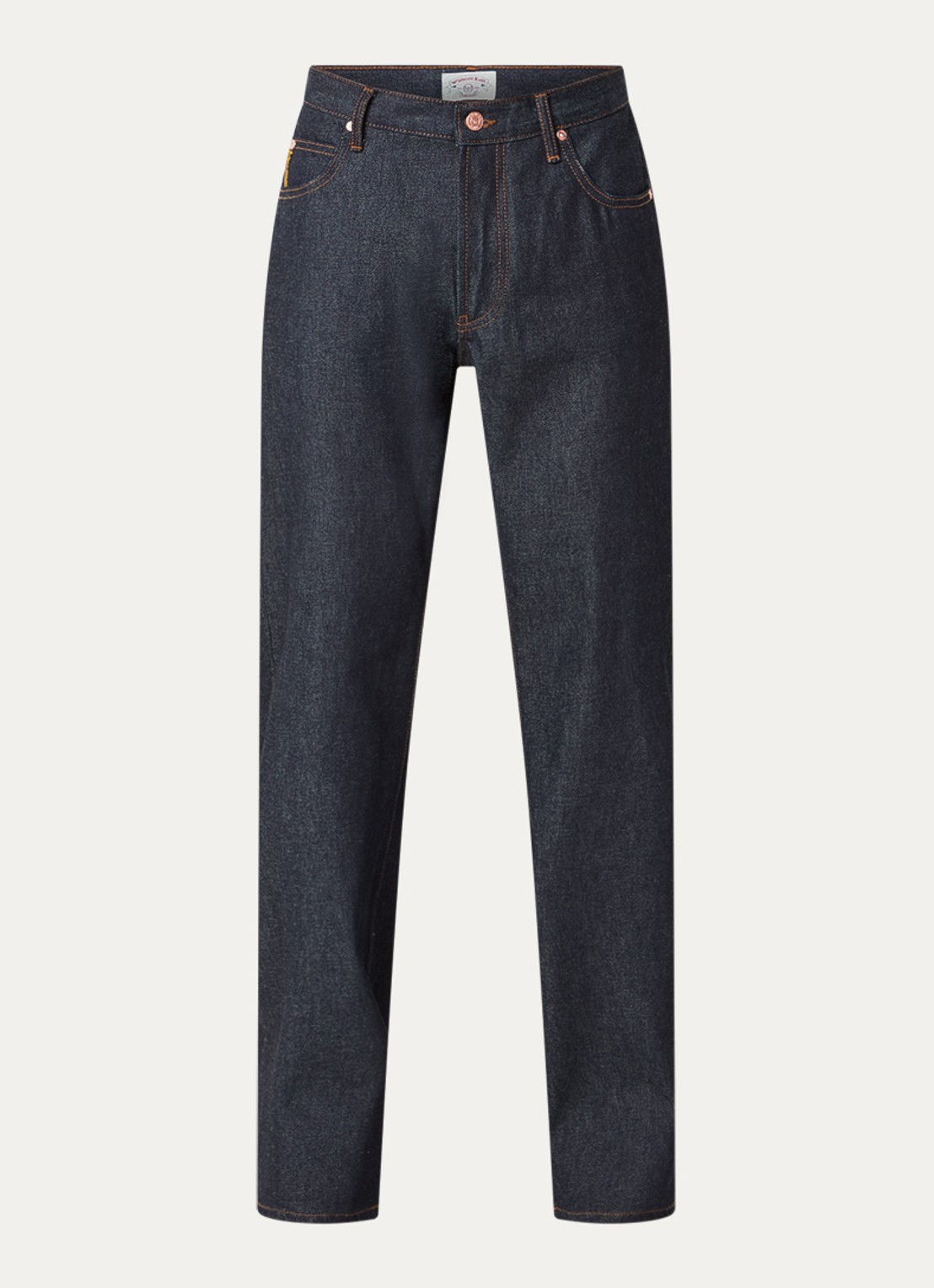 Armani Straight leg jeans met donkere wassing - voorkant indigo