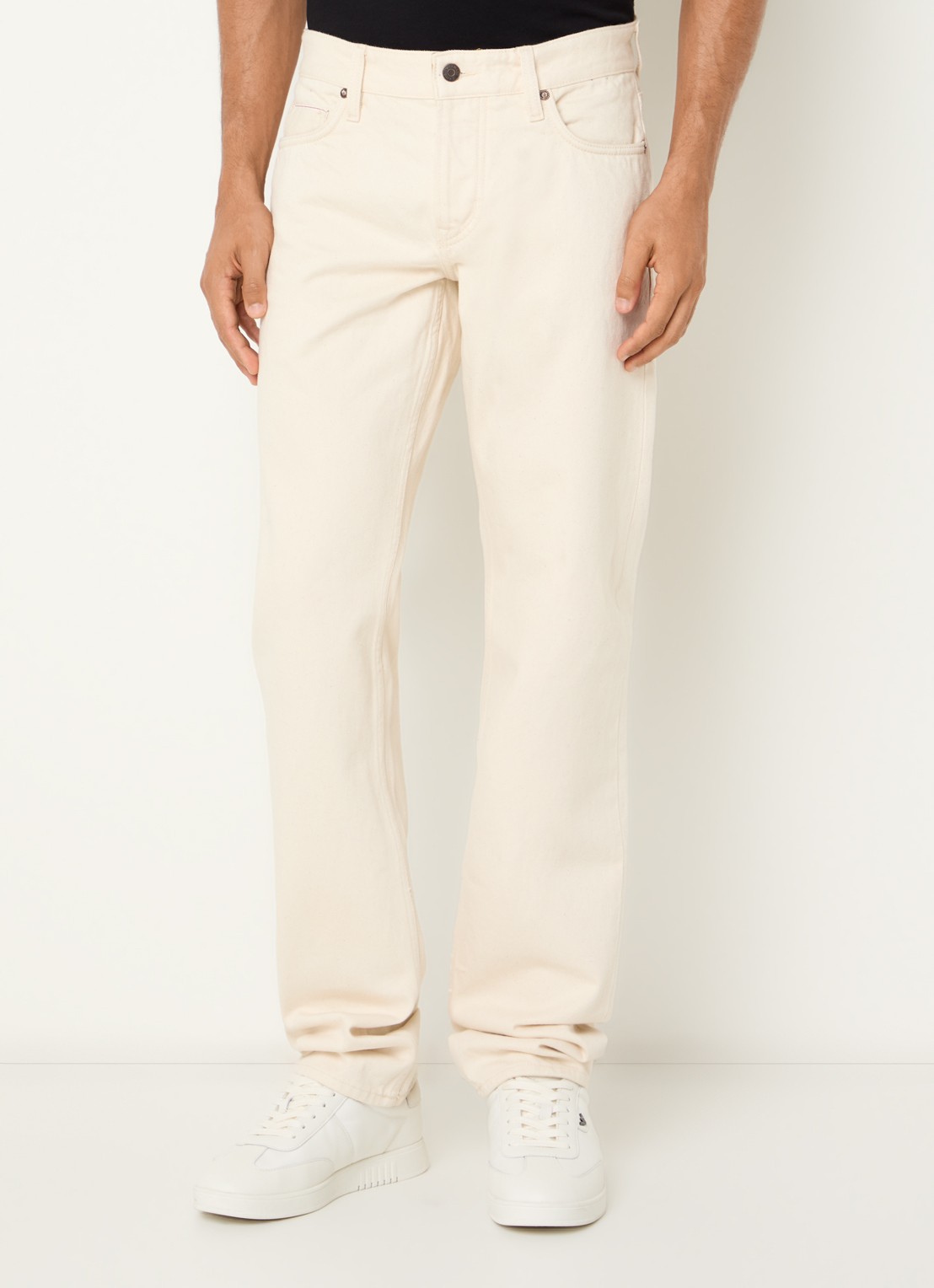 Armani Straight leg jeans met gekleurde wassing - detail 3 creme