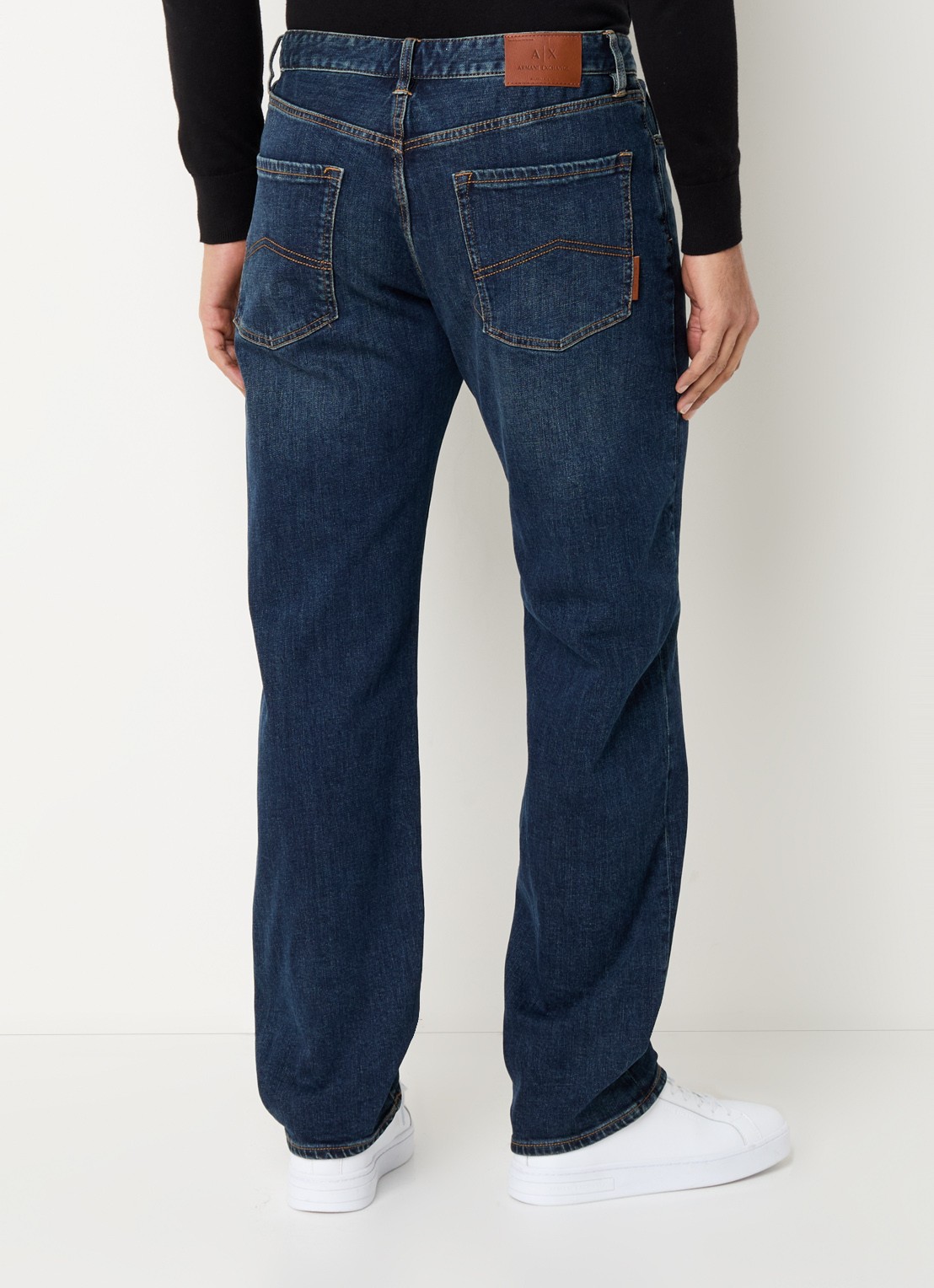 Armani Straight leg jeans met steekzakken - achterkant 3 indigo
