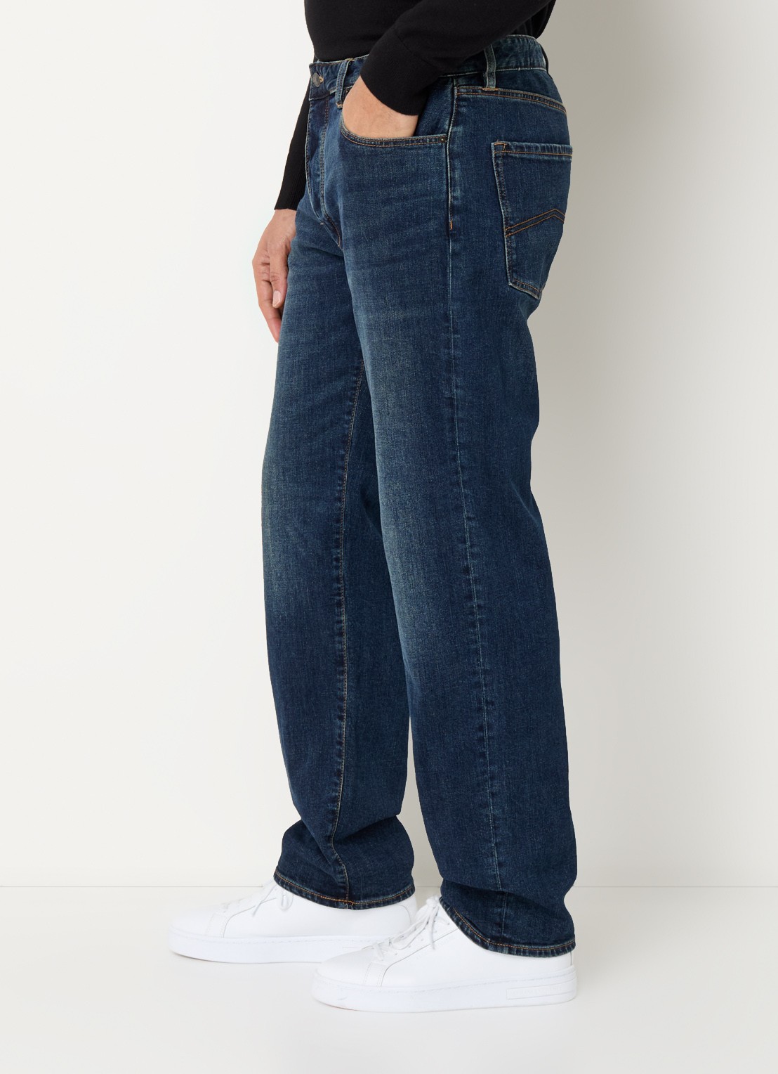 Armani Straight leg jeans met steekzakken - detail 2 indigo