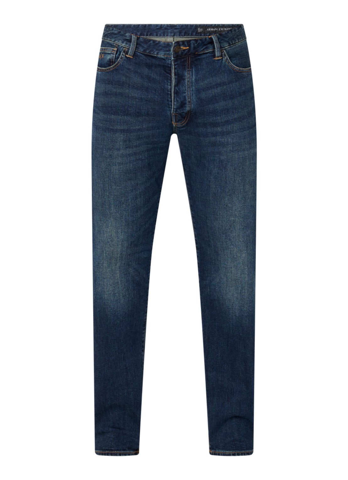 Armani Straight leg jeans met steekzakken - voorkant 4 indigo