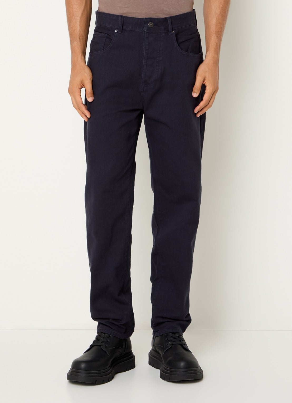 Armani Straight leg jeans met steekzakken - detail 4 donkerblauw