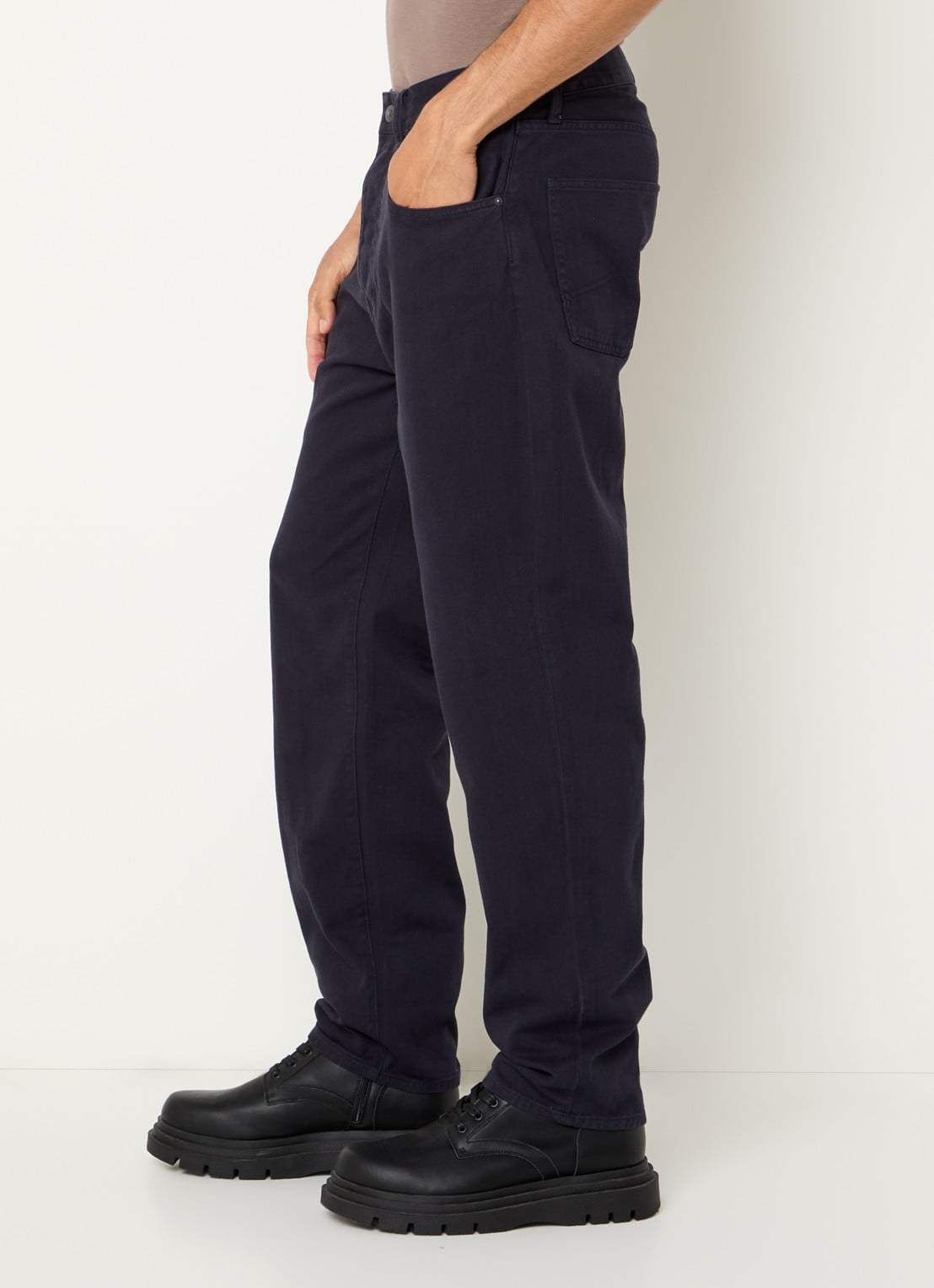 Armani Straight leg jeans met steekzakken - detail 5 donkerblauw