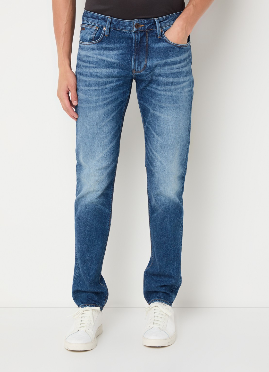 Armani Straight leg jeans met steekzakken - detail 2 indigo