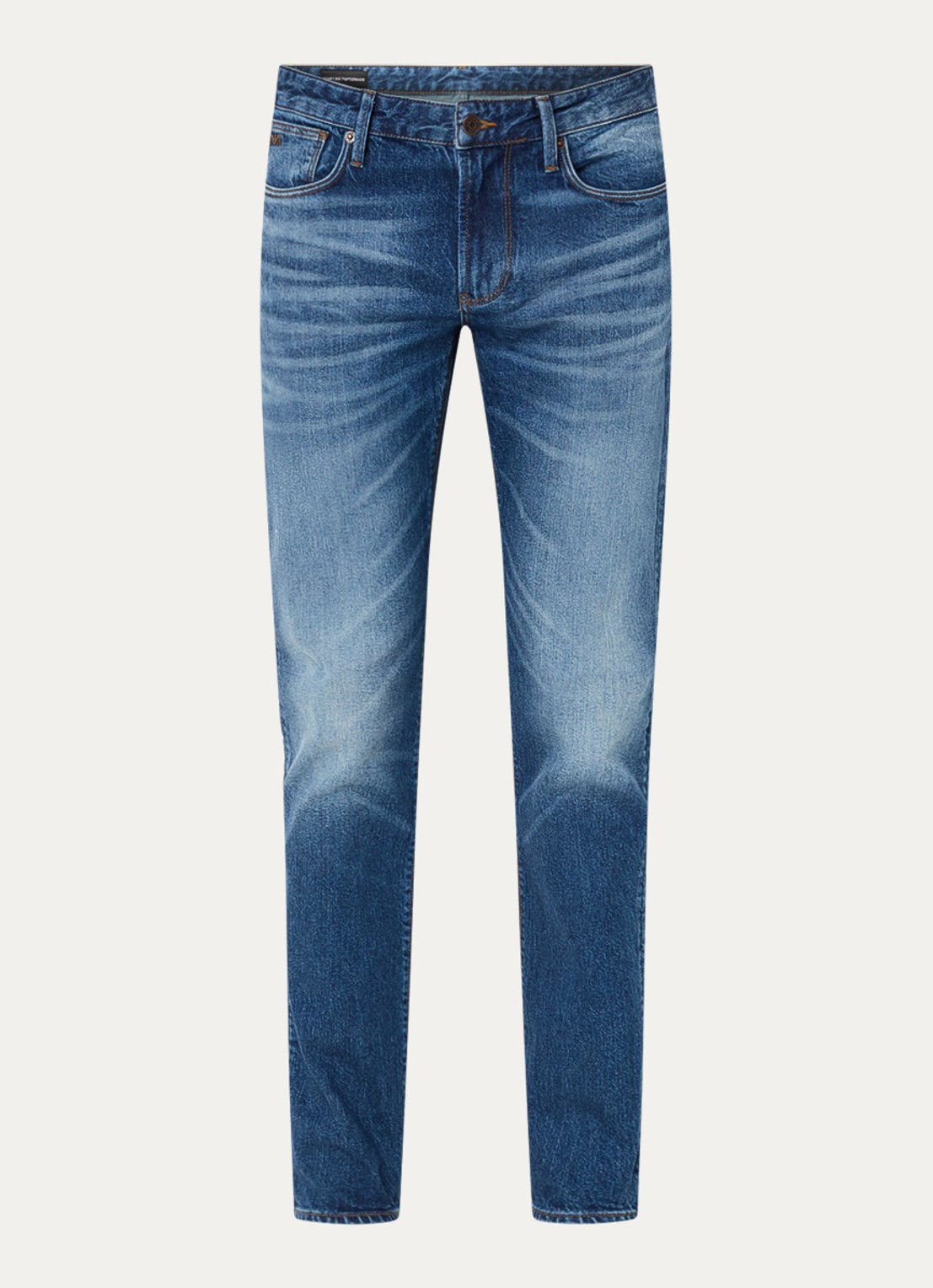 Armani Straight leg jeans met steekzakken - voorkant 4 indigo