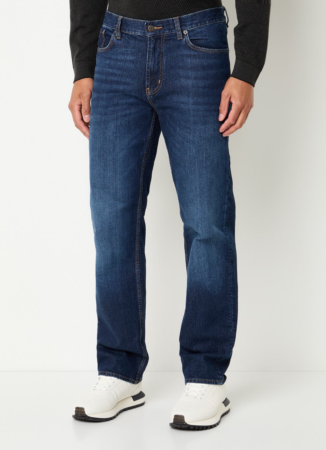 Armani Straight leg jeans met steekzakken - detail 2 indigo
