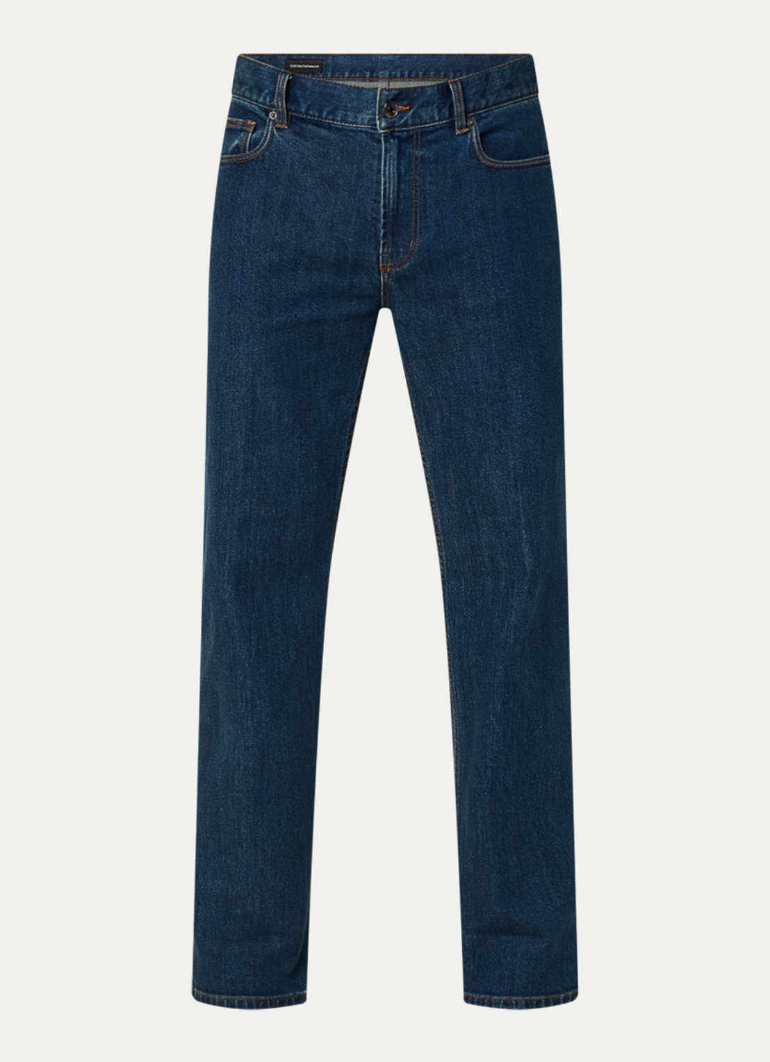 Armani Straight leg jeans met steekzakken - voorkant kobaltblauw