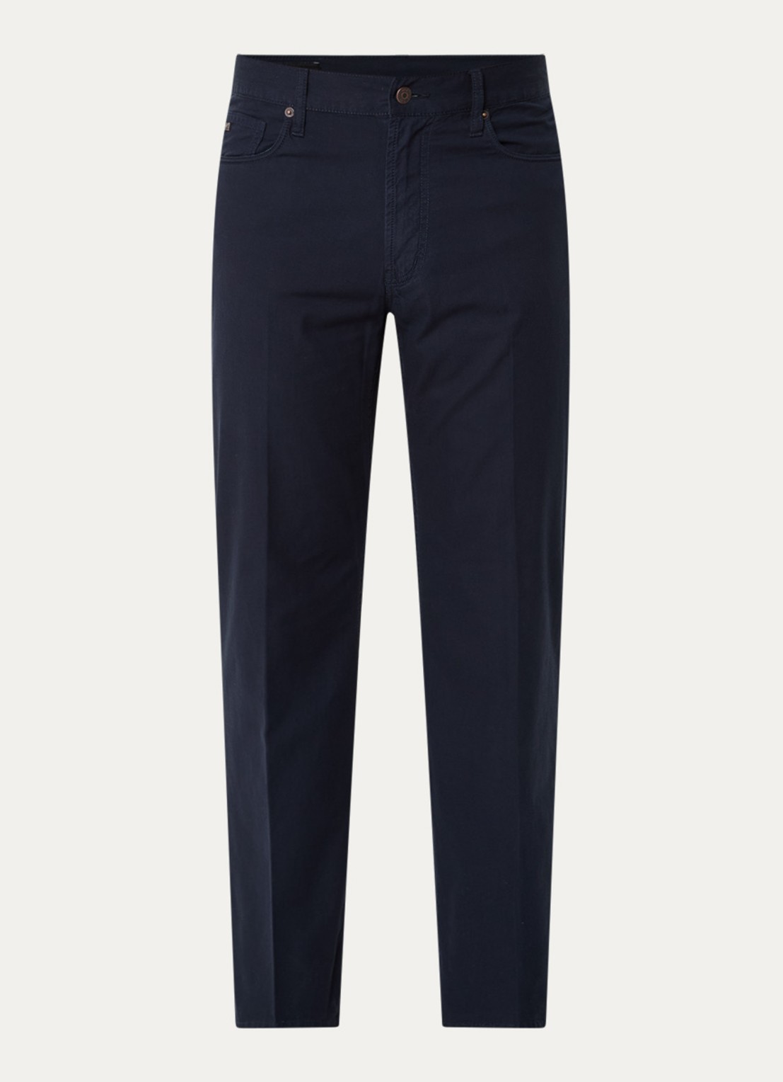 Armani Straight leg jeans met steekzakken - voorkant blauw