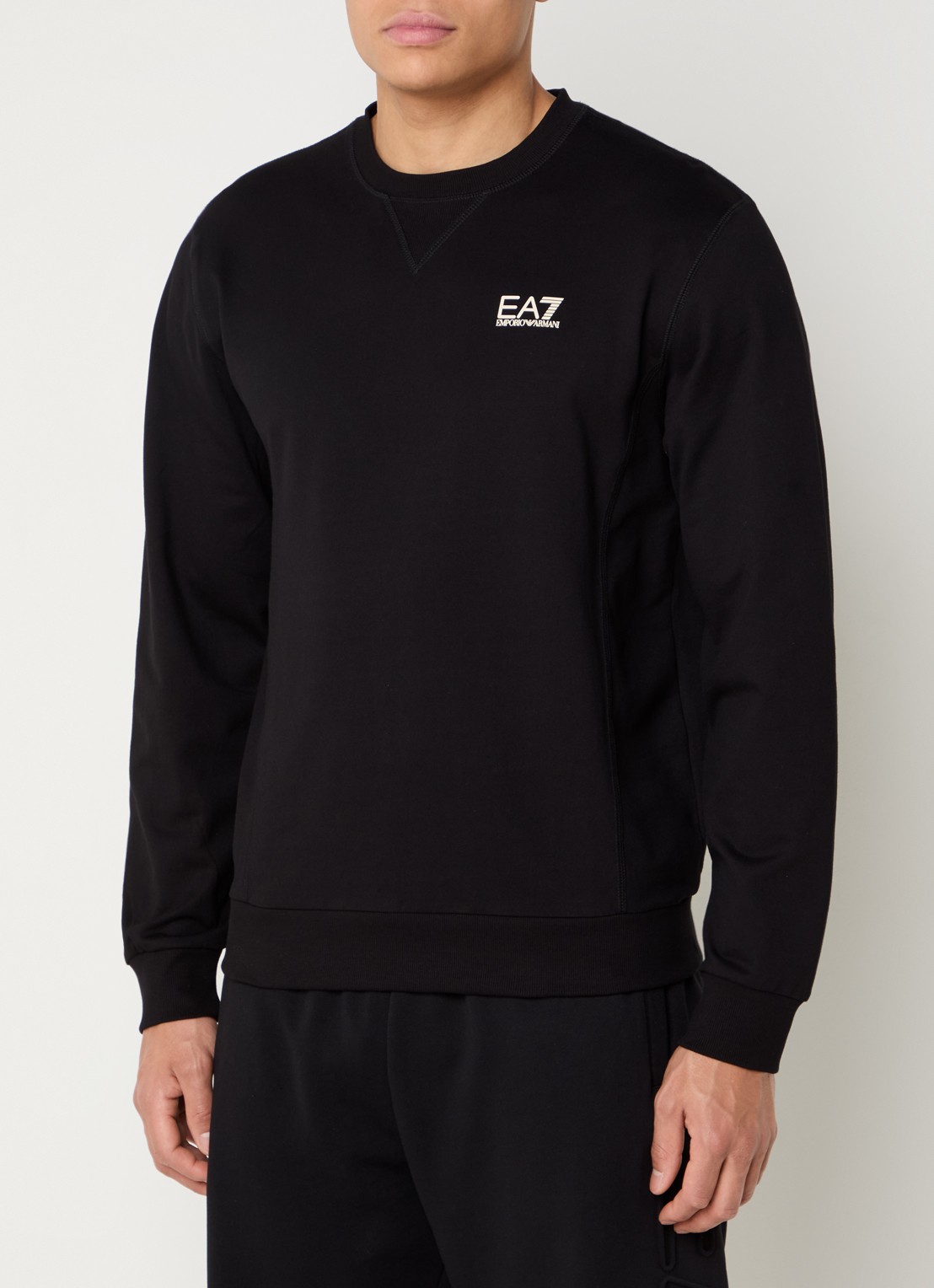 Armani Sweater met logo- en backprint - achterkant zwart