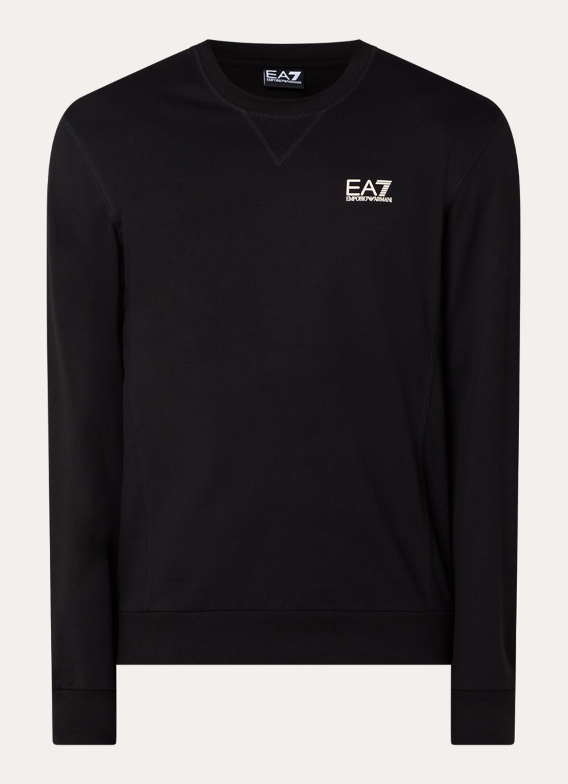 Armani Sweater met logo- en backprint - voorkant 3 zwart