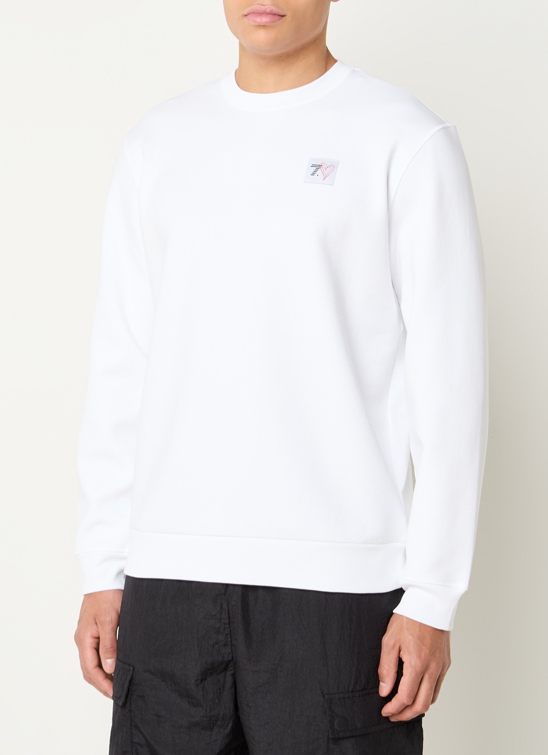 Armani Sweater met logo- en backprint - achterkant 4 wit