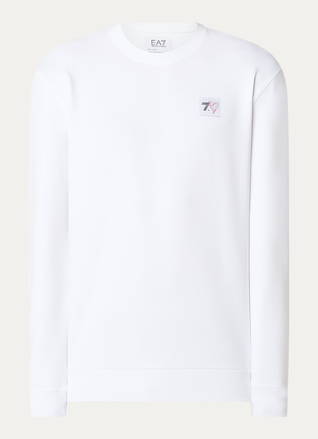 Armani Sweater met logo- en backprint - voorkant 2 wit