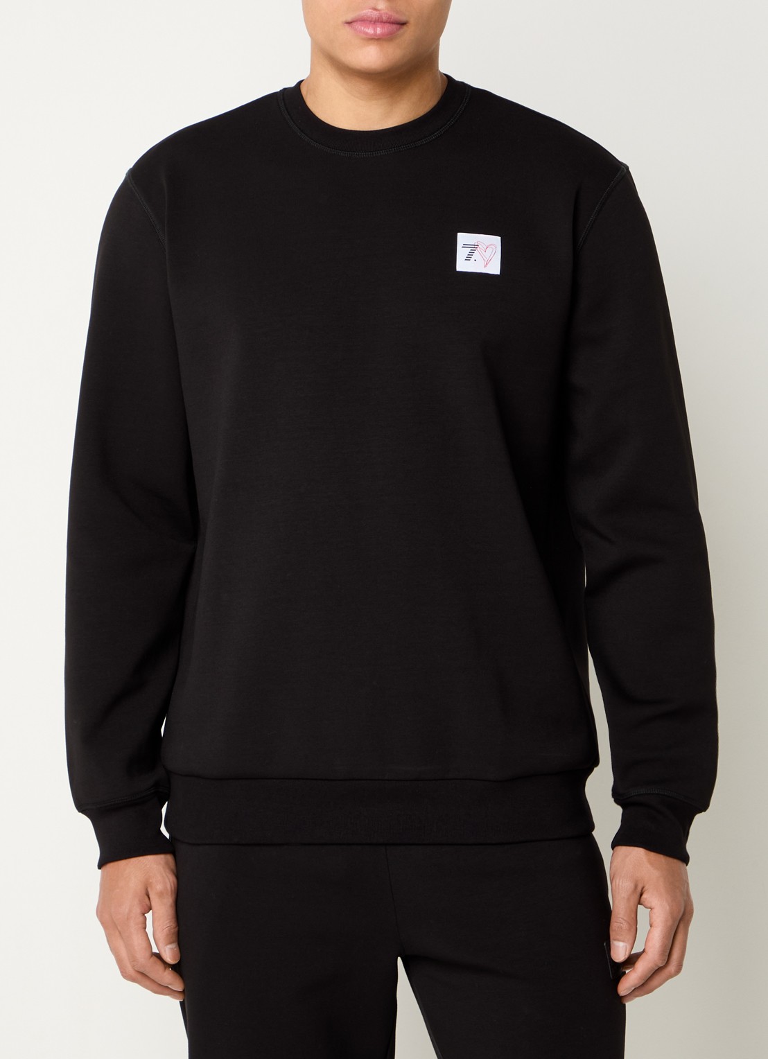 Armani Sweater met logo- en backprint - achterkant zwart