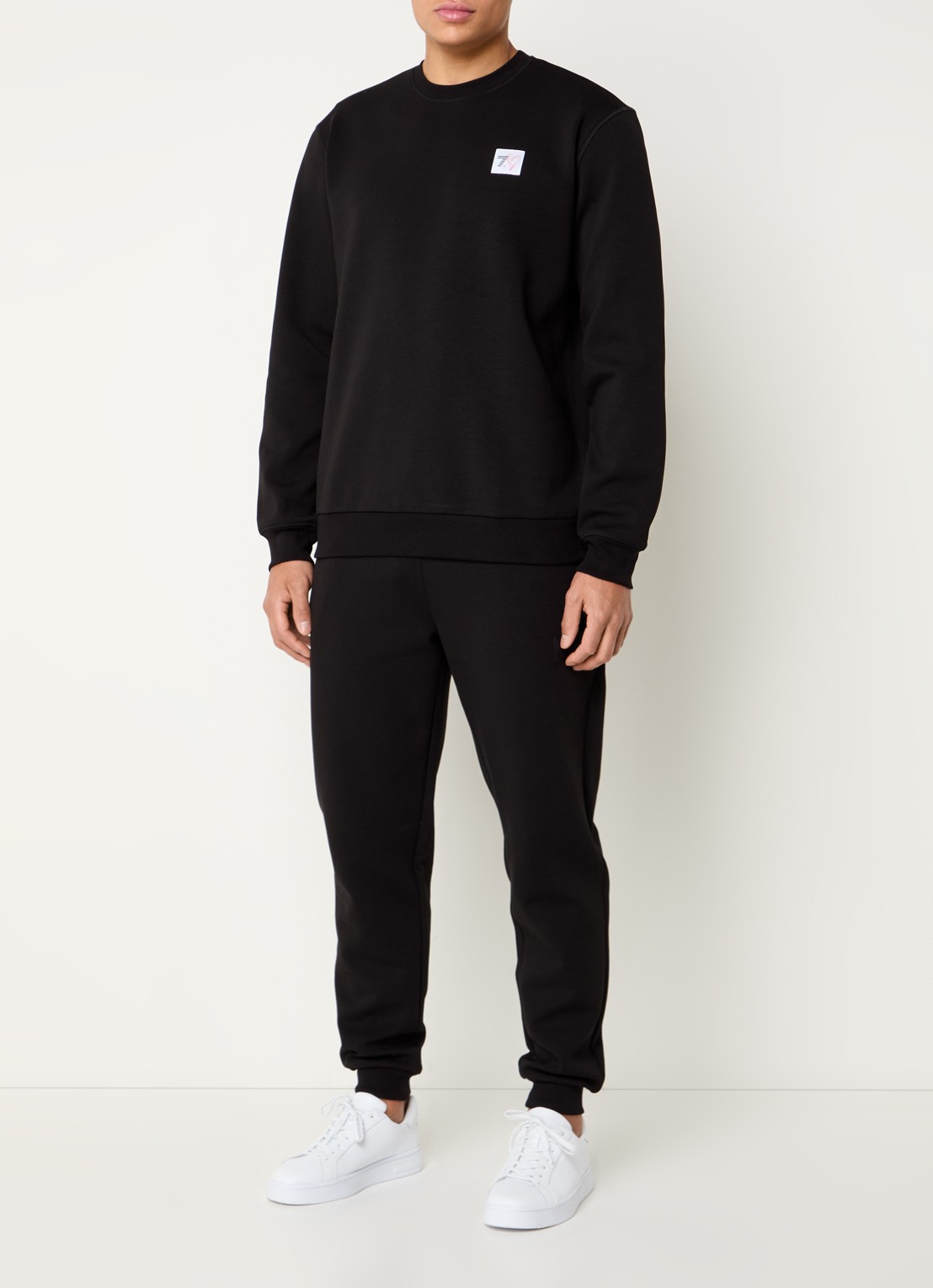 Armani Sweater met logo- en backprint - voorkant 3 zwart