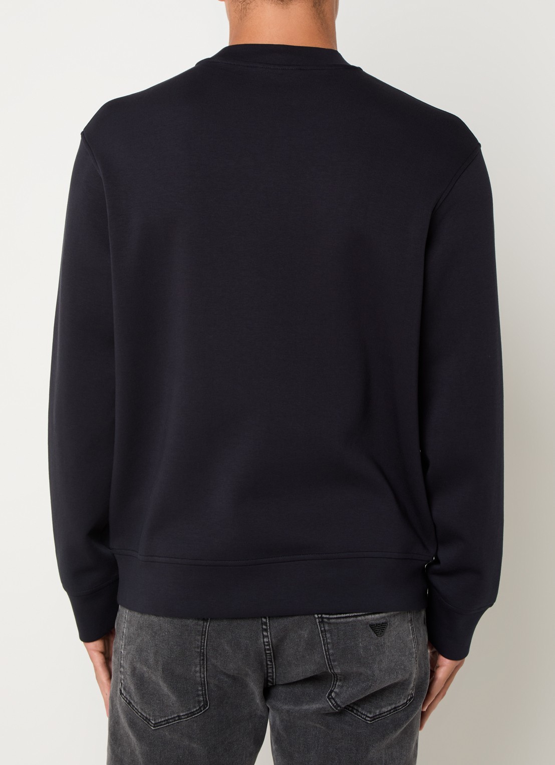 Armani Sweater met logo en borstzak - achterkant donkerblauw