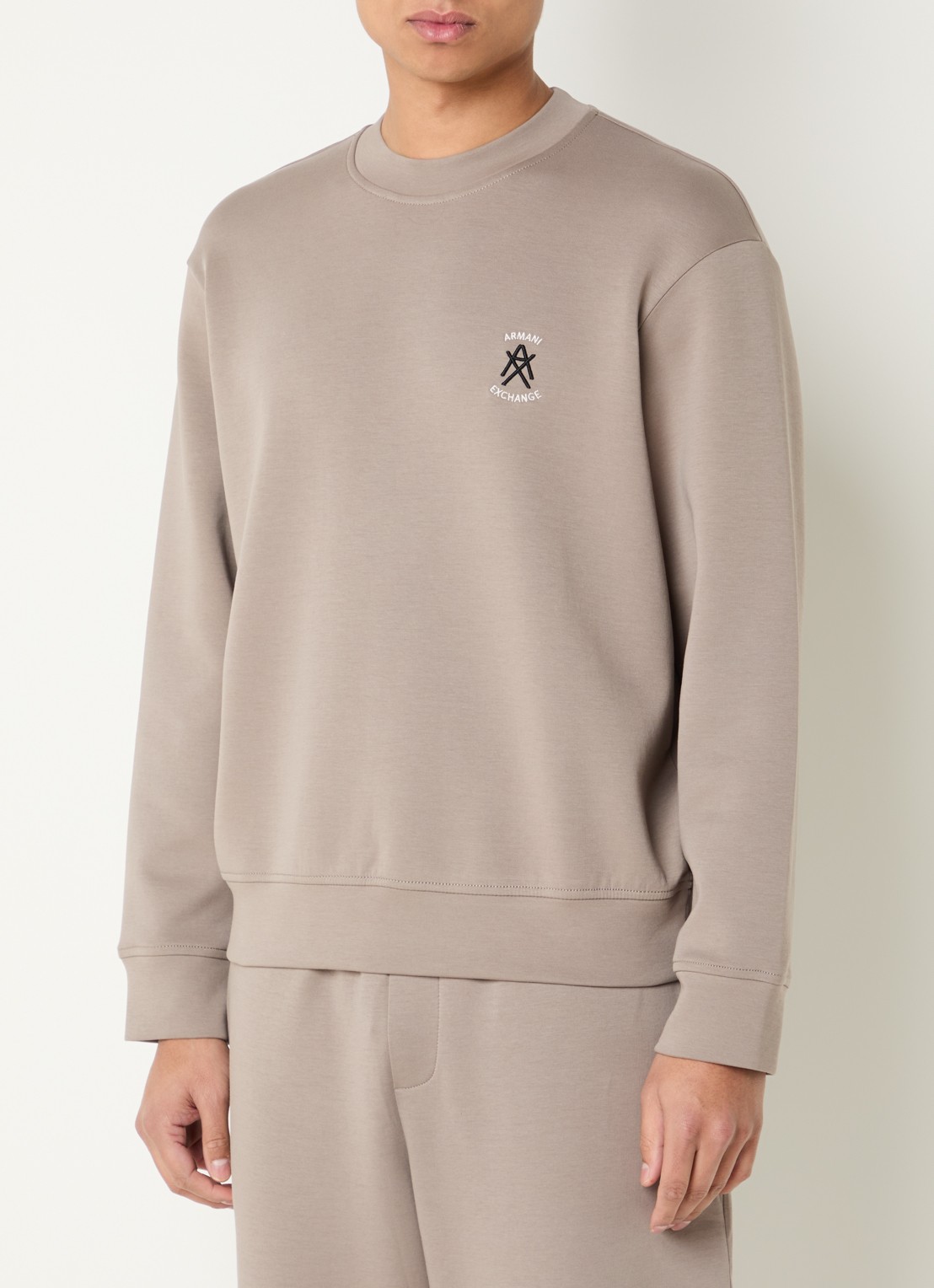 Armani Sweater met logo - detail 4 zand
