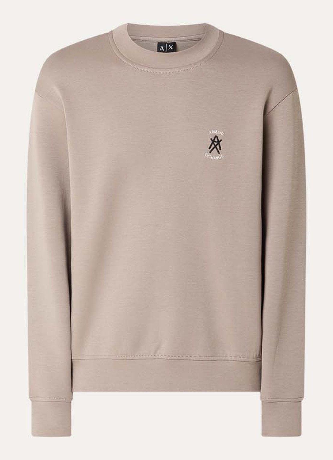 Armani Sweater met logo - voorkant zand