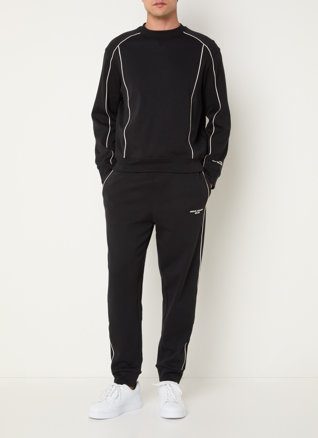 Armani Sweater met logo - voorkant 4 zwart