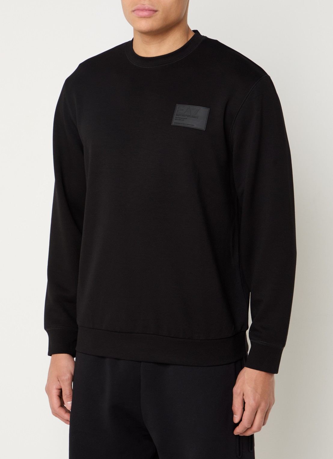 Armani Sweater met logo - detail 4 zwart