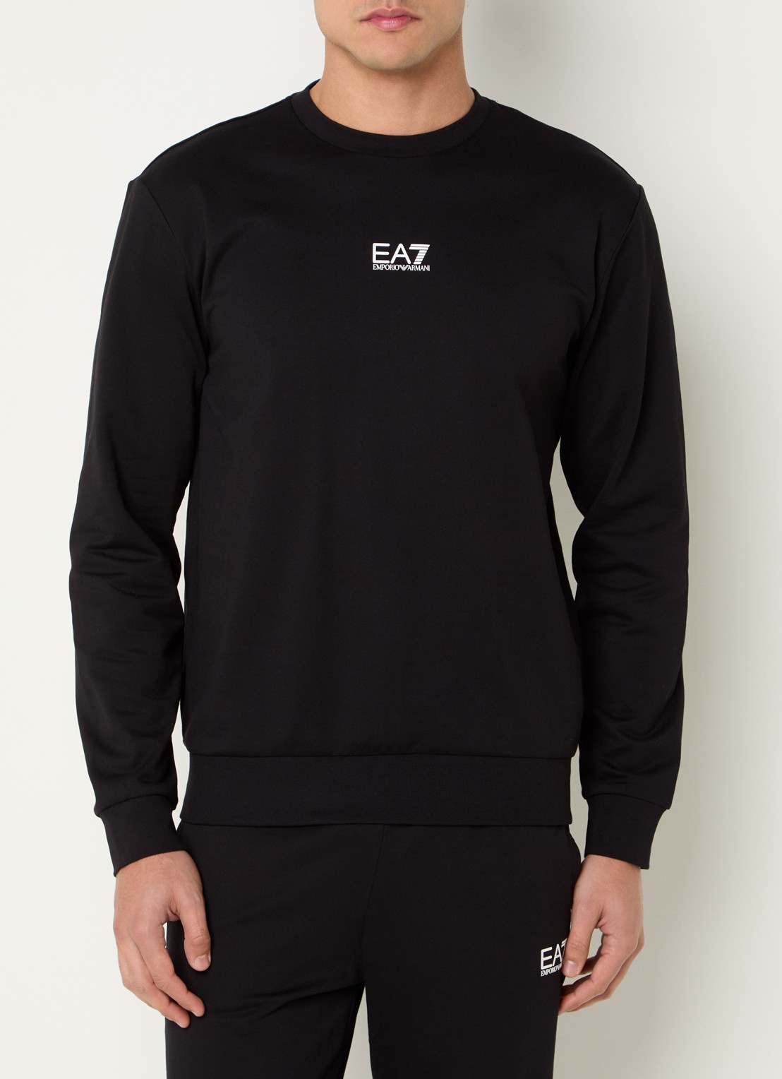 Armani Sweater met logo - detail 4 zwart