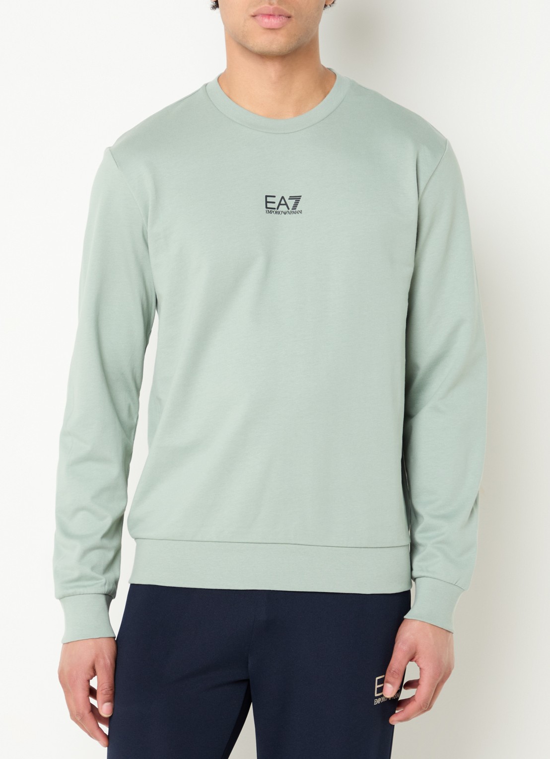 Armani Sweater met logo - detail 3 zeegroen