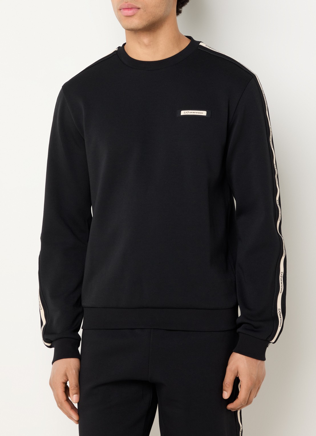 Armani Sweater met logo - detail 3 zwart