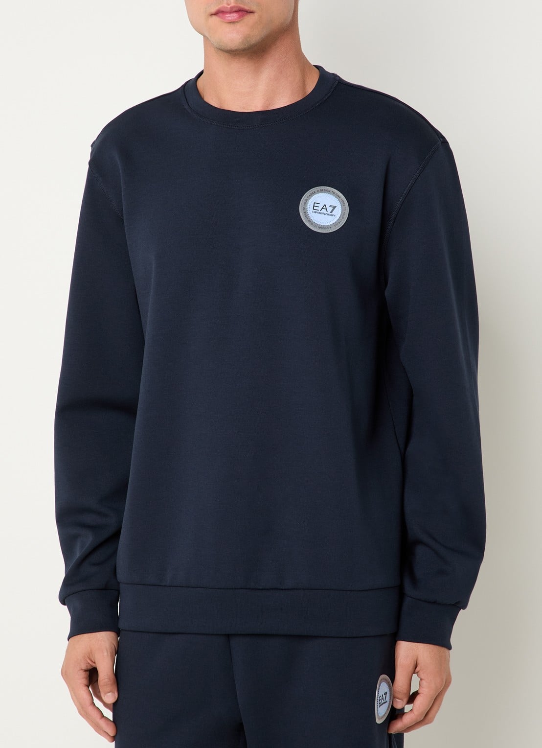 Armani Sweater met logo - detail 2 donkerblauw