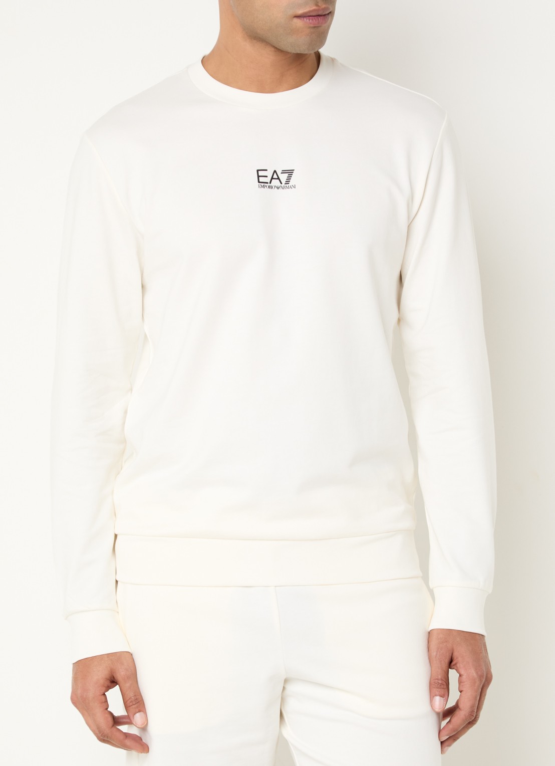 Armani Sweater met logo - detail 3 gebroken wit