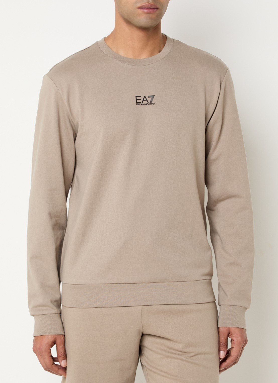 Armani Sweater met logo - detail 3 donkerbeige