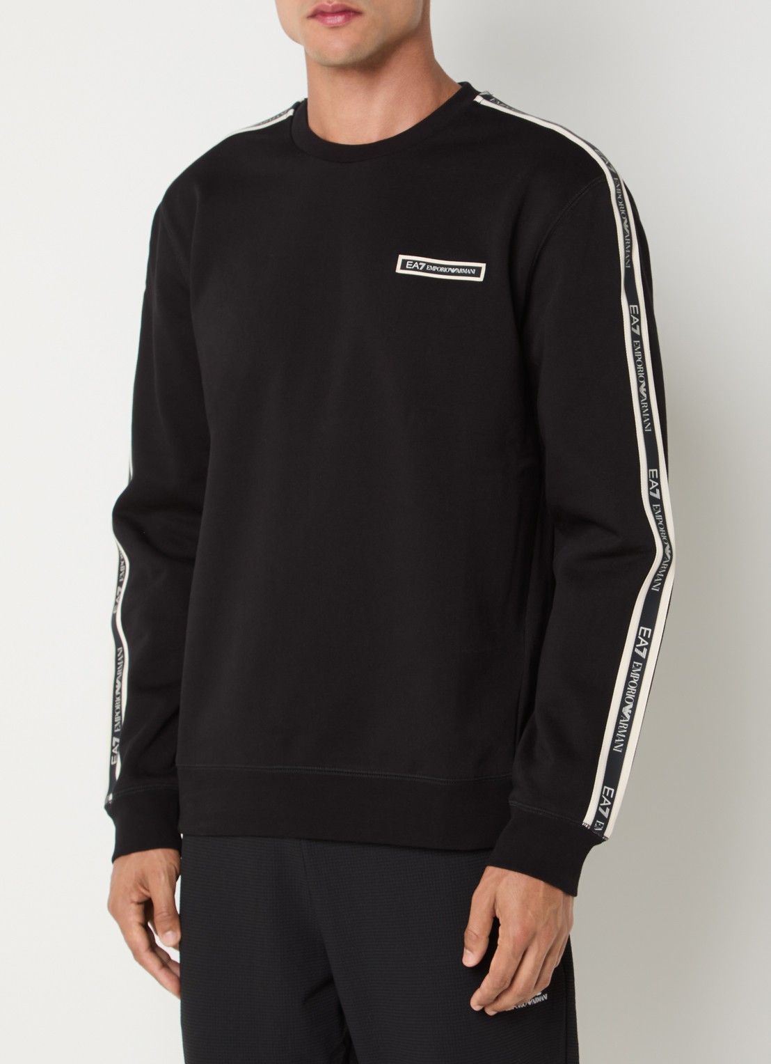 Armani Sweater met logo - detail 2 zwart