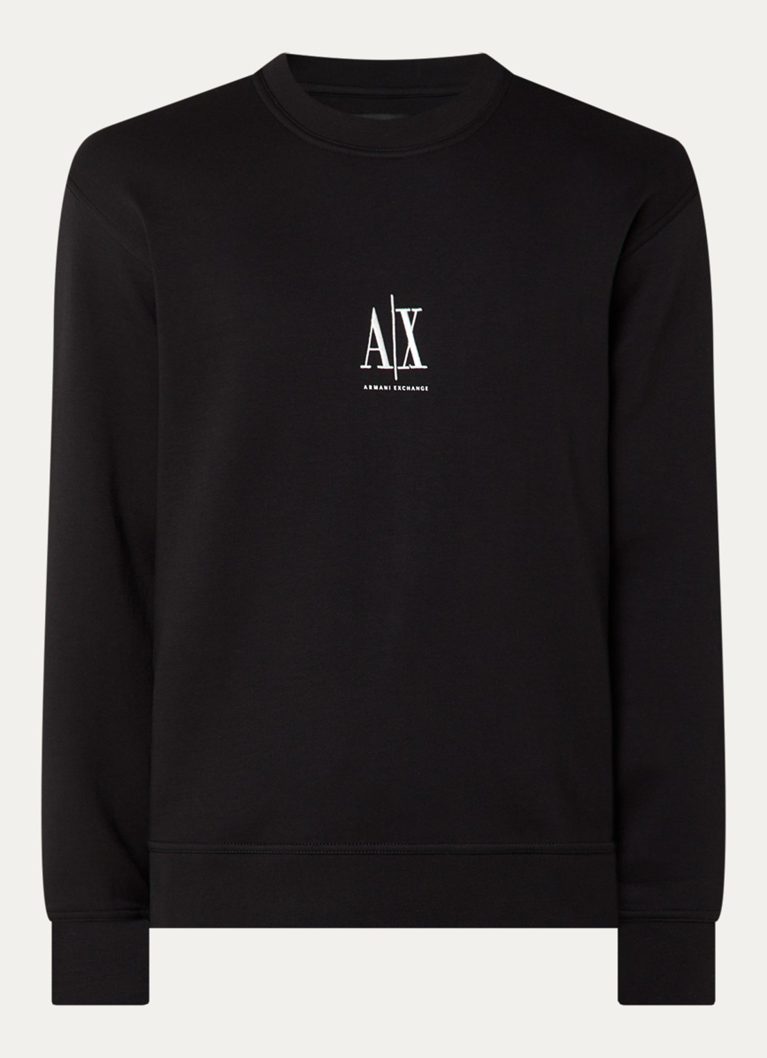 Armani Sweater met logoborduring - voorkant 3 zwart