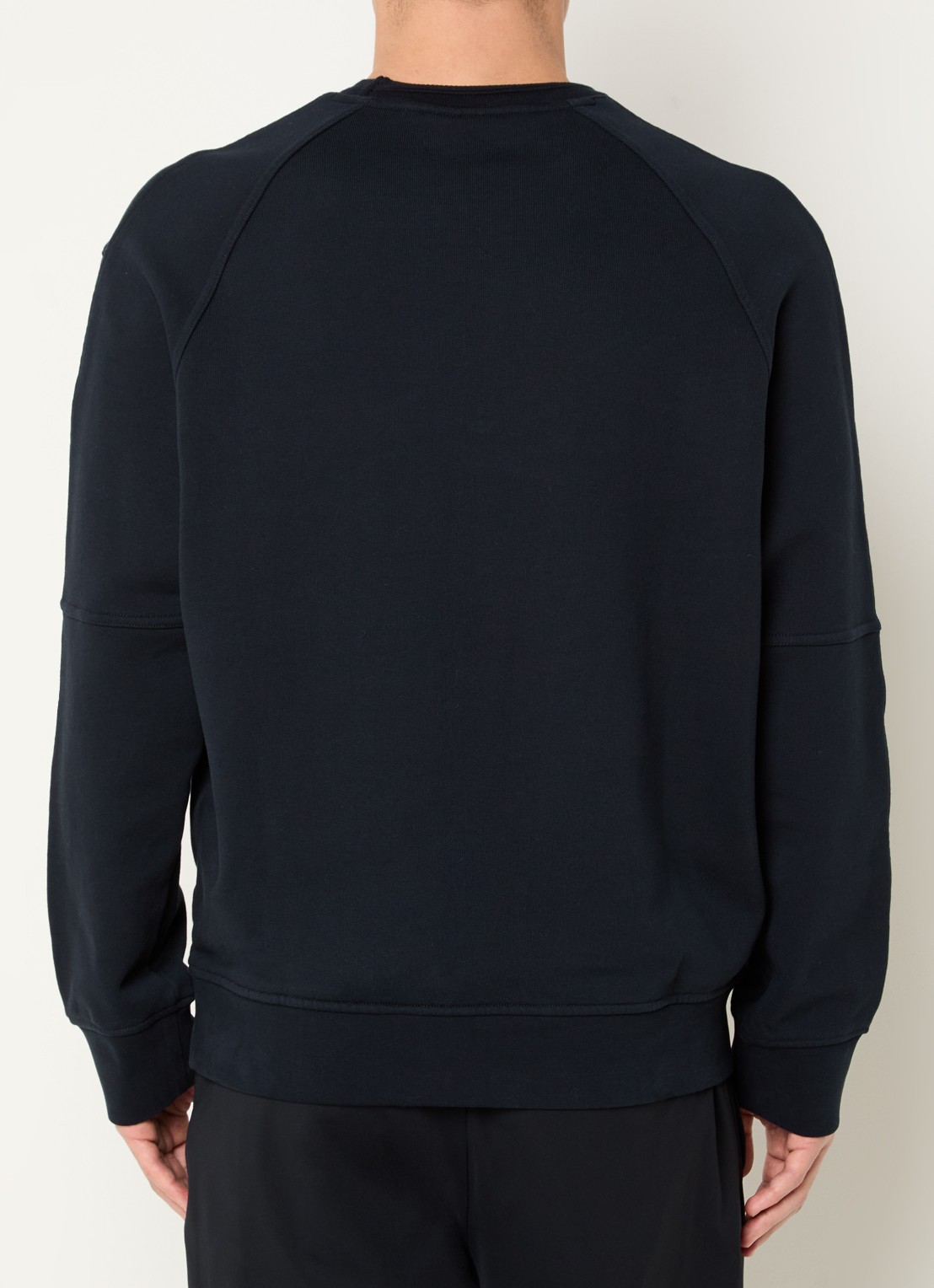 Armani Sweater met logoborduring - achterkant donkerblauw