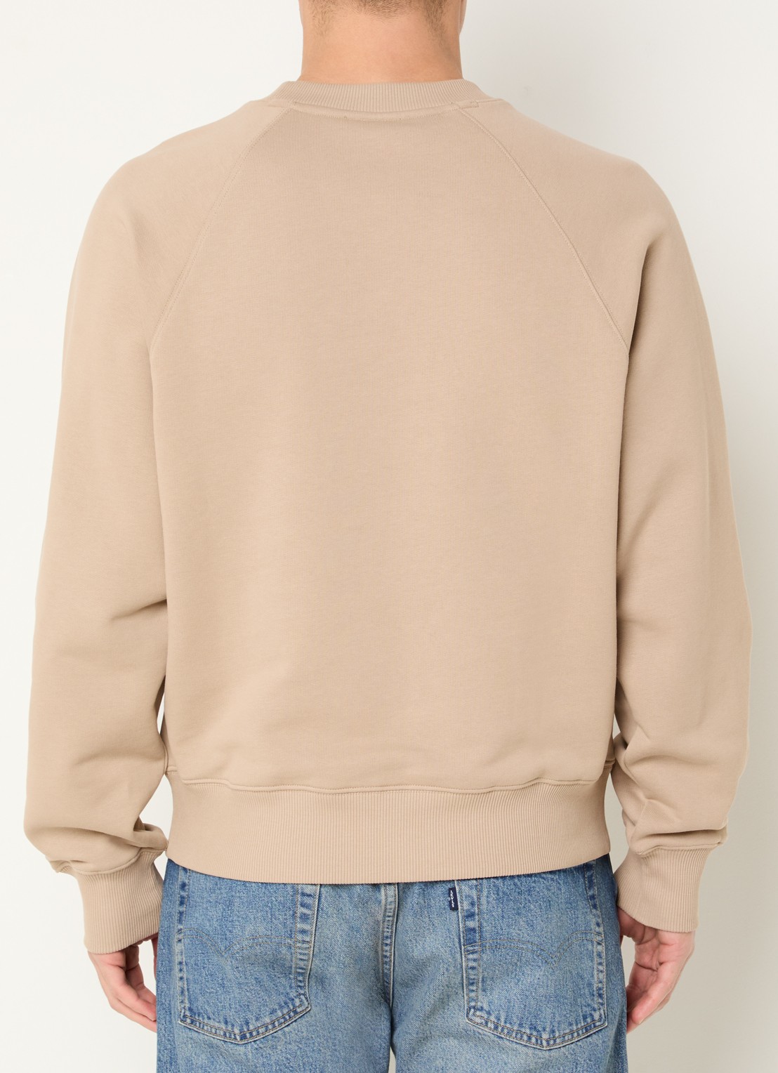 Armani Sweater met logoborduring - achterkant 3 donkerbeige